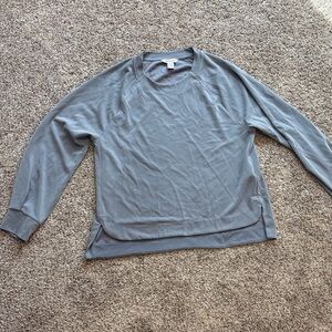 Athleta Blue-Gray Long Sleeve Performance Top — size Large